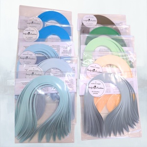 Mix hartie quilling pentru flori albastre - 1 mm, 3 mm sau 5 mm - 10 pachete - benzi pentru flori si felicitari - accessorii și unelte - hârtie - scrapbook - Artynos.ro