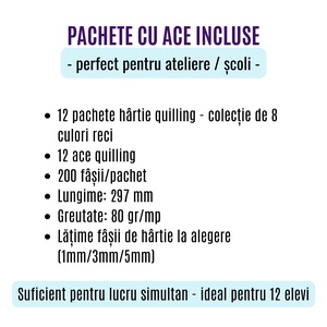 Livrare gratuita - Pachet scoli cu ac inclus - hartie quilling colectie de 8 culori reci -  latime 1 mm/3 mm/5 mm - pent - accessorii și unelte - hârtie - alte hârtii - Artynos.ro