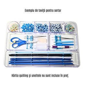 QUILLDESK: Organizator sertar quilling - suport pentru fâșii de hârtie și unelte - depozitare eficientă quilling - casă & stil de viață - organizare & depozitare - organizator birou - Artynos.ro