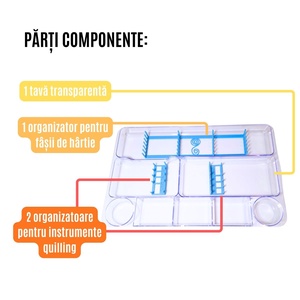 QUILLDESK: Organizator sertar quilling - suport pentru fâșii de hârtie și unelte - depozitare eficientă quilling - casă & stil de viață - organizare & depozitare - organizator birou - Artynos.ro