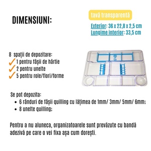 QUILLDESK: Organizator sertar quilling - suport pentru fâșii de hârtie și unelte - depozitare eficientă quilling - casă & stil de viață - organizare & depozitare - organizator birou - Artynos.ro