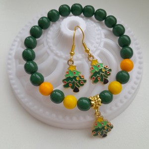 Set de bijuterii din lemn de pin - bratara, cercei - Artynos.ro