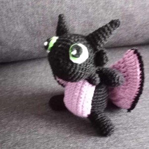 Bebelus dragon, , , Dragon pentru copii de 16 cm inaltime crosetat din fire de bumbac pentru copii., ARTYNOS