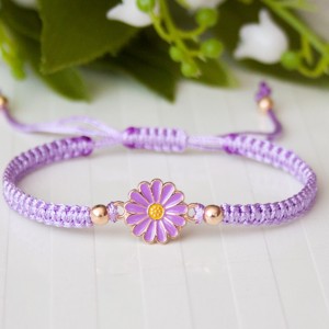 Bratara macramé impletita - Floare violet, , , ARTYNOS