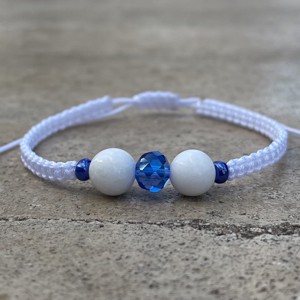 Set de brățări minerale Lapis Lazuli și jad alb -  - Artynos.ro