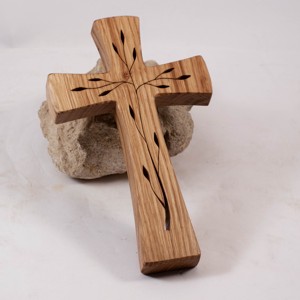 Cruce din lemn cu model, cruce de perete , Casa & Stil de viata, Accesorii religioase, Cruce, Prelucrarea lemnului, ARTYNOS