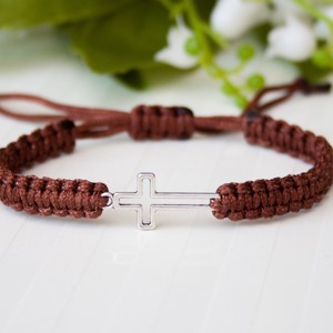 Bratara macramé impletita - Cross maro inchis, , , ARTYNOS