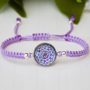 Bratara macramé impletita - Mandala mov deschis, , , ARTYNOS