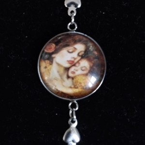 Lentile de sticlă inspirate de Klimt, brățară din oțel medical -  - Artynos.ro