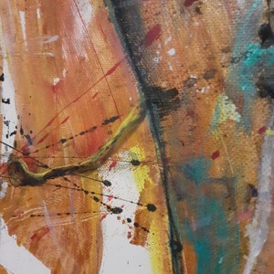 Pădurea din visul meu - pictură abstractă pe pânză, de Zsolt Böszörményi Kovács -  - Artynos.ro