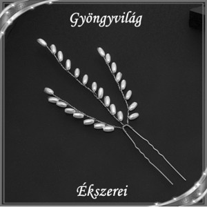 Bijuterii, ornamente de păr, catarame de păr: nuntă, mireasă, ornament de păr casual S-H-TŰ14e set alb (4pcs) -  - Artynos.ro