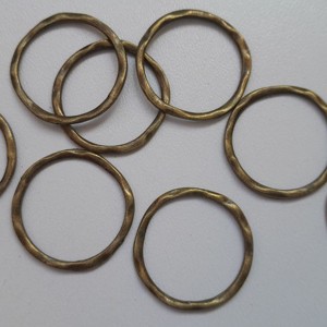 Cerc inchis - diametru exterior: 24mm - culoare alama - 10 bucati / pachet, , , ARTYNOS