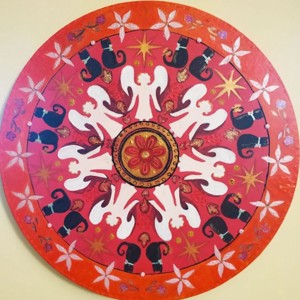 Mandala cu pisici si ingeri - Artynos.ro