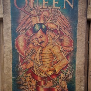 Queen poza din lemn, Casa & Stil de viata, Accesorii pentru decorat casa, Picturi murale, Arta de perete din lemn, , ARTYNOS