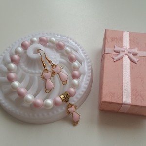 Set de bijuterii Kitten - brățară, cercei -  - Artynos.ro