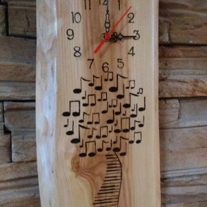 Craft ceas de perete decorat cu motiv de pian -  - Artynos.ro