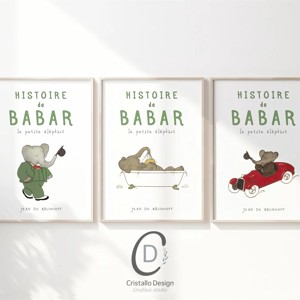 Babar elefant poster, camera copiilor arta de perete, poster -  - Artynos.ro