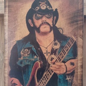 Fata lui Lemmy poza din lemn, Casa & Stil de viata, Accesorii pentru decorat casa, Picturi murale, Arta de perete din lemn, , ARTYNOS