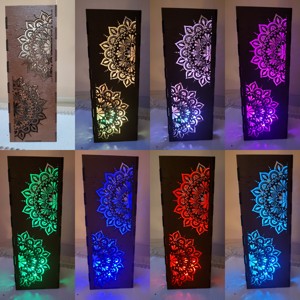 Lanterna unica din lemn cu model mandala, Casa & Stil de viata, Accesorii pentru decorat casa, , ARTYNOS