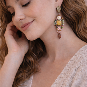 Cercei Pastel - bijuterii - cercei - cercei brodați - Artynos.ro