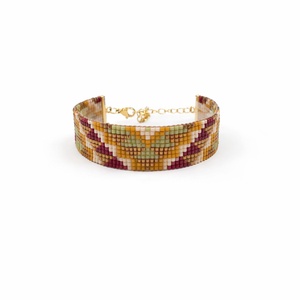 Bratara tesuta din margele Miyuki delica, Bijuterii, Bratari, Bratari din margele, Confectionarea bijuteriilor, Bratara este lucrata manual din margelute Miyuki delica tesute cu model geometric. Lungimea bratari..., ARTYNOS