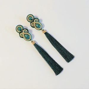 Cercei soutache lungi - bijuterii - cercei - cercei lungi - Artynos.ro