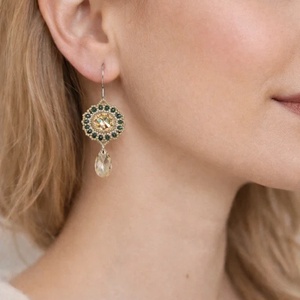 Cercei eleganti cu cristale Swarovski - bijuterii - cercei - cercei din mărgele - Artynos.ro