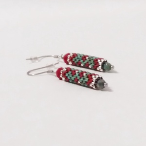 Cercei handmade din margele tesute - bijuterii - cercei - cercei din mărgele - Artynos.ro