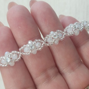 Set bratara si cercei mireasa - accesorii nuntă - bijuterii mireasă - set bijuterii de mireasă - Artynos.ro