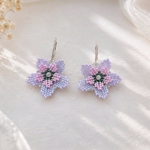 Cercei handmade Floare de Lavanda - Artynos.ro