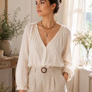 Colier handmade cu agată fațetată și cristale în nuanțe de miere - bijuterii - coliere - coliere din mărgele - Artynos.ro