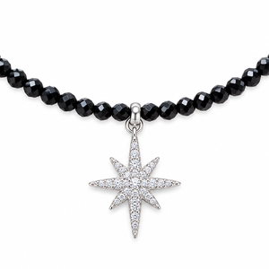 Colier/choker din spinel fațetat și pandantiv cu zirconii - bijuterii - coliere - coliere din pietre semiprețioase - Artynos.ro