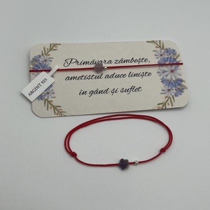 Bratara Martisor  Ametist si Argint - bijuterii - mărțișor - Artynos.ro