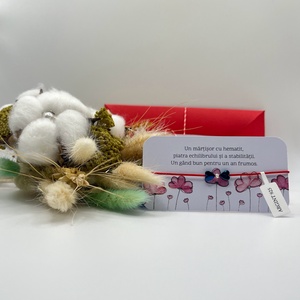 Bratara Martisor Hematit si Argint - bijuterii - mărțișor - Artynos.ro