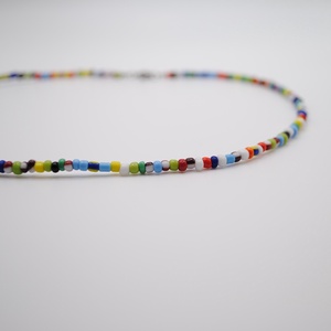 Colier Gabrieli Color Me-handmade, margele de nisip multicolore si otel inoxidabil, Bijuterii, Coliere, Coliere din margele, Confectionarea bijuteriilor, ARTYNOS