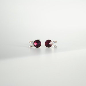 Cercei Gabrieli Iepuras Violet- Argint, Preciosa, Bijuterii, Cercei, Cercei din argint, Confectionarea bijuteriilor, ARTYNOS