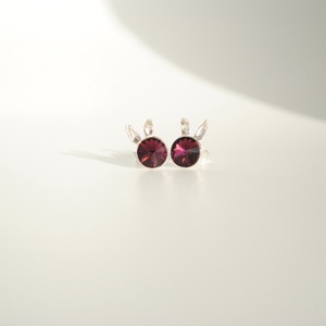 Cercei Gabrieli Iepuras Violet- Argint, Preciosa - bijuterii - cercei - cercei din argint - Artynos.ro