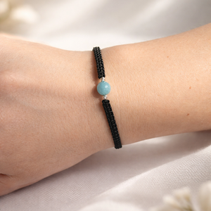 Brățară Aquamarine Natural � Zodia Gemeni � Calm, Claritate și Comunicare - bijuterii - brățări - brățări din pietre semiprețioase - Artynos.ro