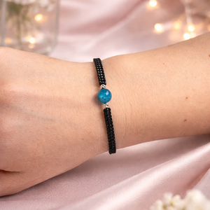 Brățară Zodia Pești cu Apatit Natural 6 mm � Intuiție, Calm și Echilibru Emoțional - bijuterii - brățări - brățări din pietre semiprețioase - Artynos.ro