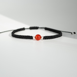 Brățară Carneol Natural 6 mm � Zodia Berbec Vitalitate , Curaj, Handmade, Argint 925 - bijuterii - brățări - brățări din pietre semiprețioase - Artynos.ro