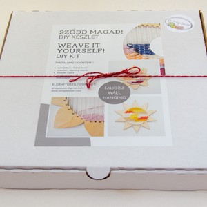 "Țeseți singur!" Kit DIY - Floare și soare pe un cadru de formă -  - Artynos.ro