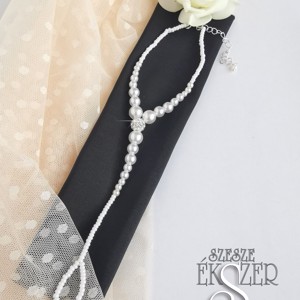 Bijuterie de picior cu bilă shamballa - accesorii nuntă - bijuterii mireasă - brățări mireasă  - Artynos.ro