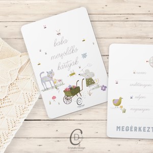Pachet de carduri de etapă pentru animale din pădurea veselă cu flori, cutie pentru copii Memory Keeper (20 de bucăți) -  - Artynos.ro