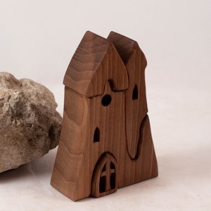  Biserică din lemn, castel, constructor din lemn, puzzle - jucării și echipamente pentru copii - puzzle, jocuri puzzle - puzzle din lemn - Artynos.ro