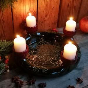 Coroană de Advent - crăciun - decorațiuni de advent - coroniță advent - Artynos.ro