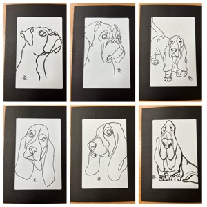 Desen liniar in rama de hartie A5, Arte vizuale si accesorii , Grafica, ilustratie, Desen cu cerneala, , ARTYNOS