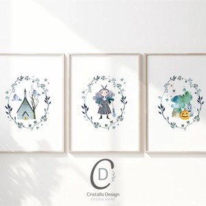 Halloween artă de perete, poster dovleac, imagine de toamnă -  - Artynos.ro