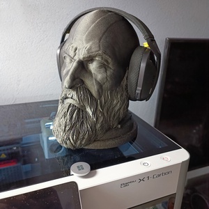 Capul lui Kratos, suport pentru casti, ornament, Zeul Razboiului, God of War, Accessorii si unelte, Obiecte de decorare, Plastic, , ARTYNOS