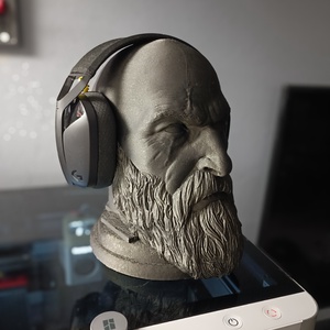 Capul lui Kratos, suport pentru căști, ornament, Zeul Războiului, God of War - accessorii și unelte - obiecte de decorare - plastic - Artynos.ro