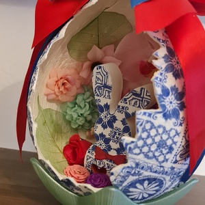 Ou decorativ de Paște  - decor de sărbători - decorațiuni de paște - decor masă de paște - Artynos.ro